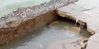 Repairs Commence After Partial Sidewalk Collapse in Irishtown Bay Road